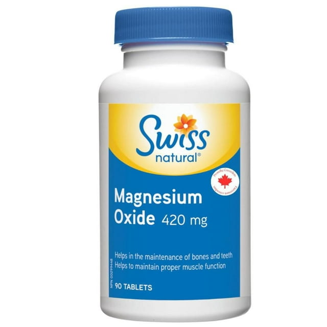 Swiss Herbal Remedies Ltd Swiss Natural™ Magnesium Oxide 420mg Tablets 90
