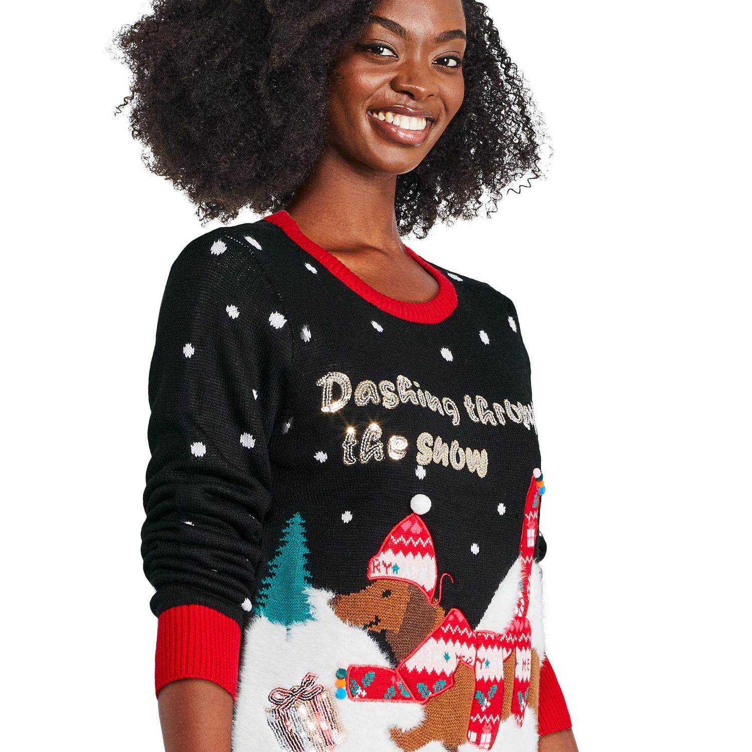 George Women's Light Up Christmas Sweater