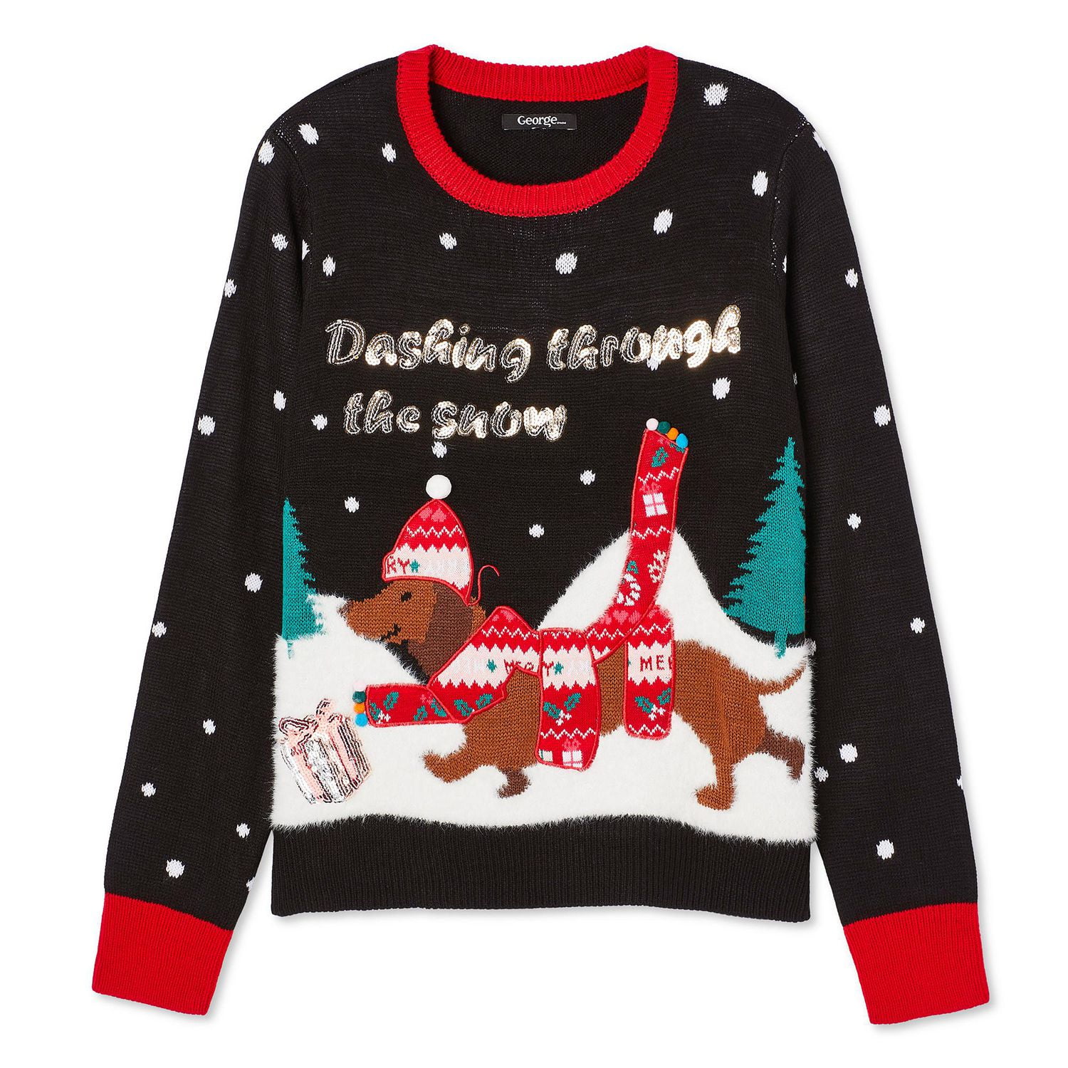George Women's Light Up Christmas Sweater
