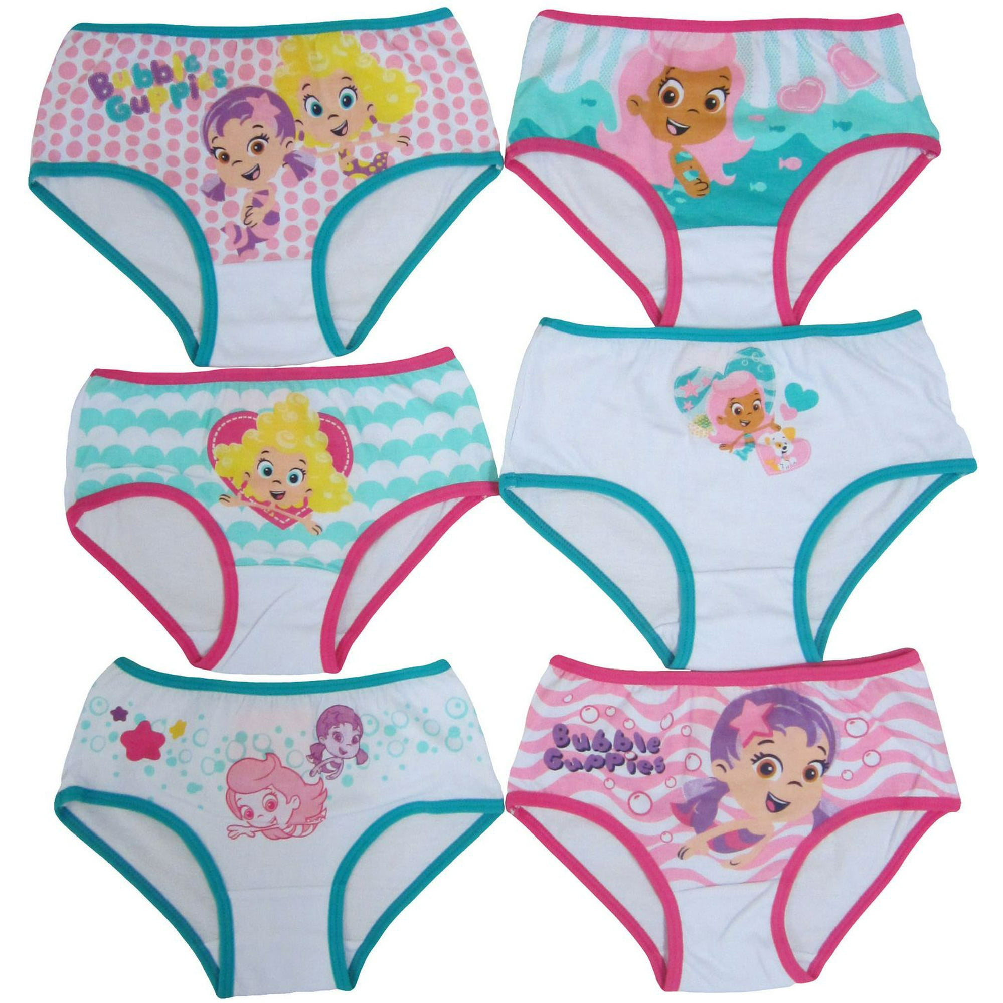 Puppy Party & Rainbow Hearts Organic Cotton Toddler Girl Underwear 5 Pack