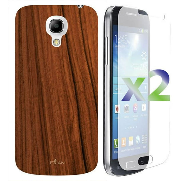 Étui Exian pour Samsung Galaxy S4 Mini à motif de grain de bois