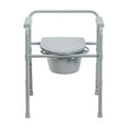 thumbnail image 3 of Drive Medical Gray Steel Folding Deep Seat Bedside Commode, 3 of 6