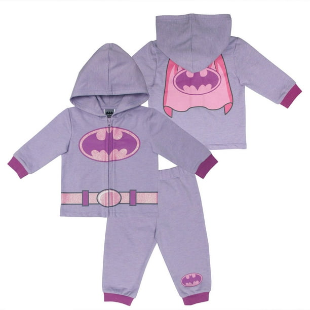 Ensemble 2 pièces capuche et pantalon pour bébé filles de Batman