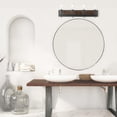 thumbnail image 2 of Mackay 4-Light Vanity Light, Faux Wood Finish, Matte Black Accents, 2 of 9