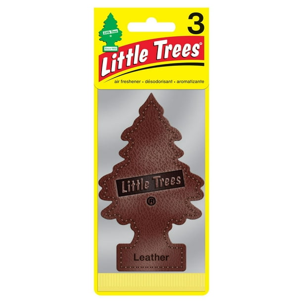 Assainisseurs d'air LITTLE TREES Leather 3-Pack Cuir LT, paquet de 3