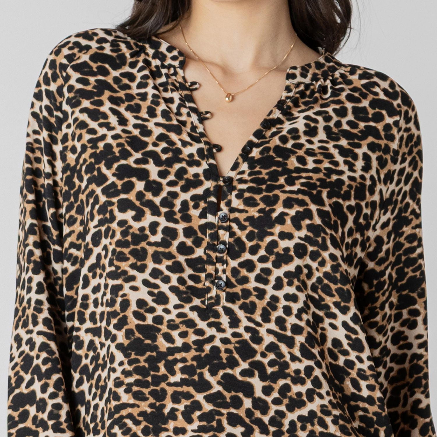 Devoted long sleeve buttoned blouse