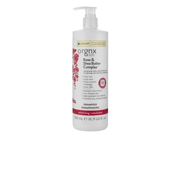 Shampoing volumisant orgnx de LaCoupe à l’extrait de rose et au beurre de karité