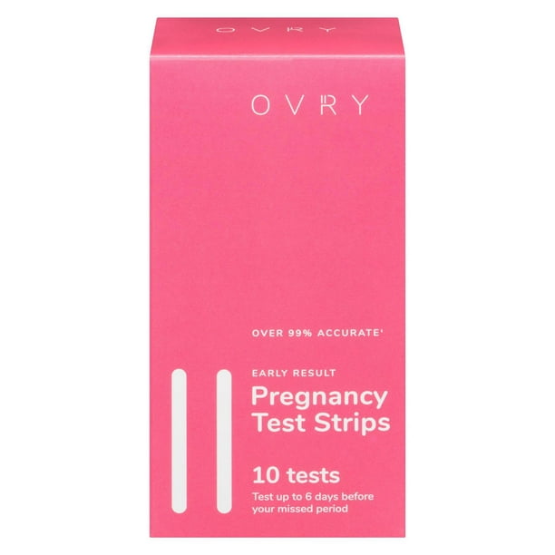Bandelettes de test de grossesse Ovry® à résultat précoce, 10 tests 10 x Tests de résultats précoces
