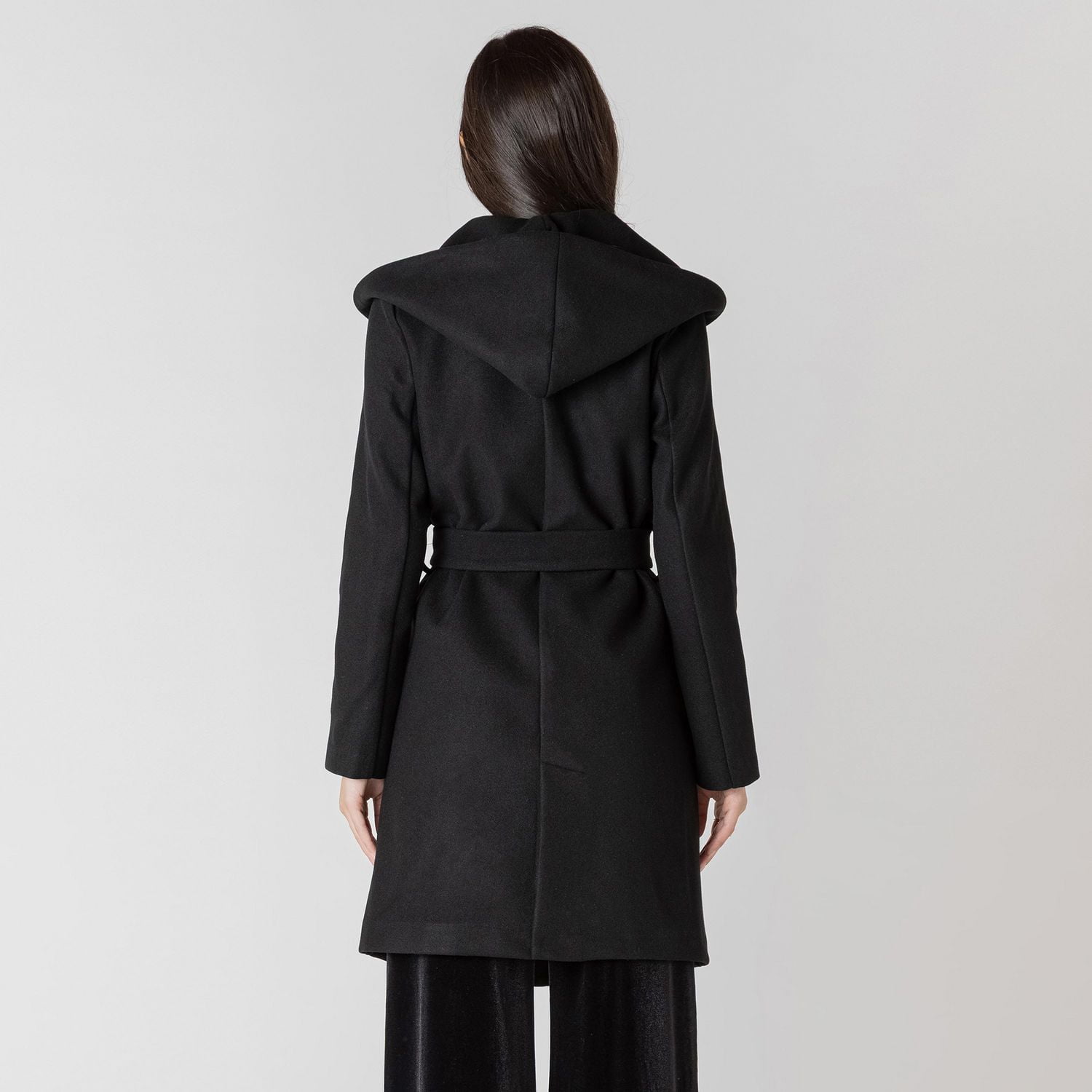 Devoted veste à capuche, manches longues et coupe A-line, avec ceinture