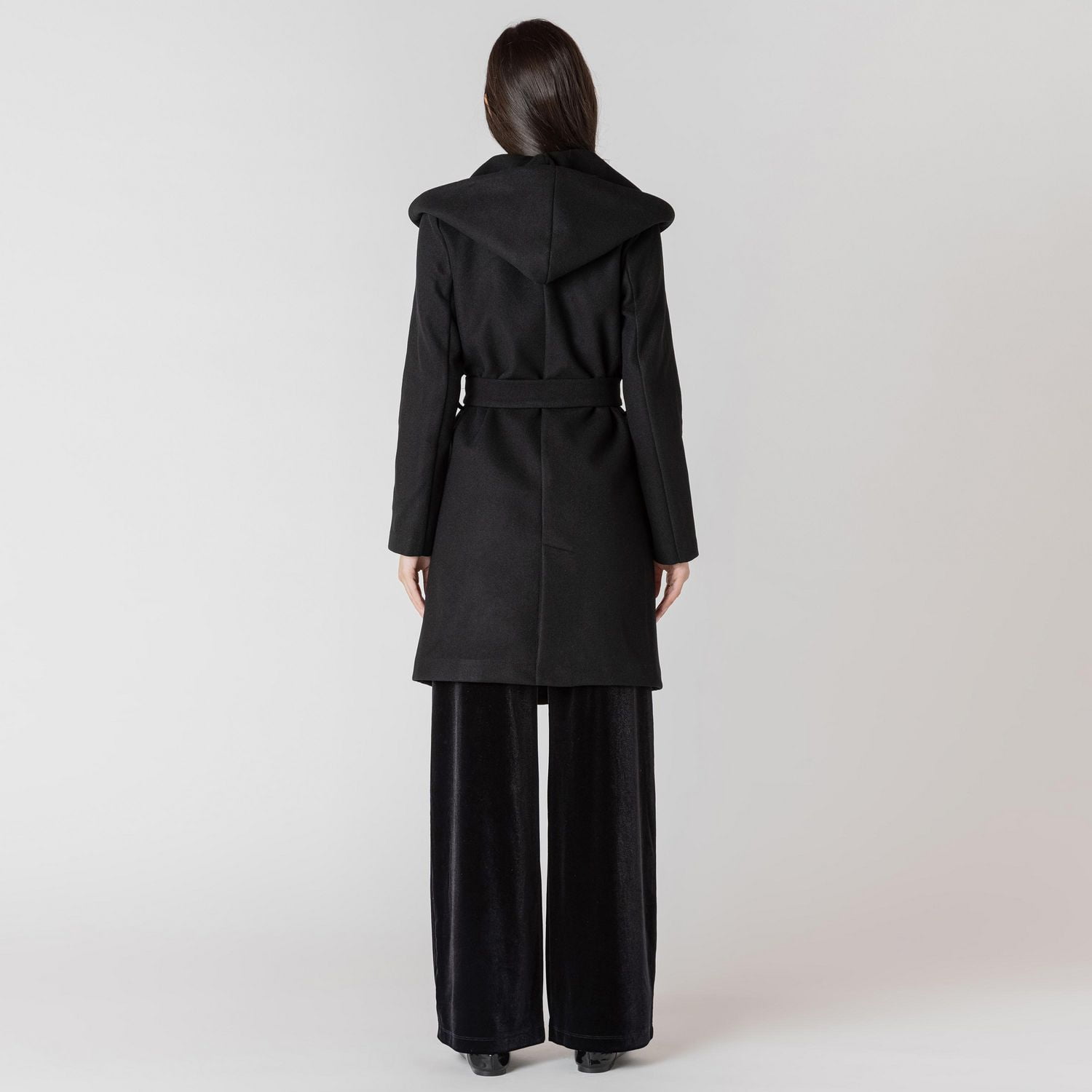 Devoted veste à capuche, manches longues et coupe A-line, avec ceinture