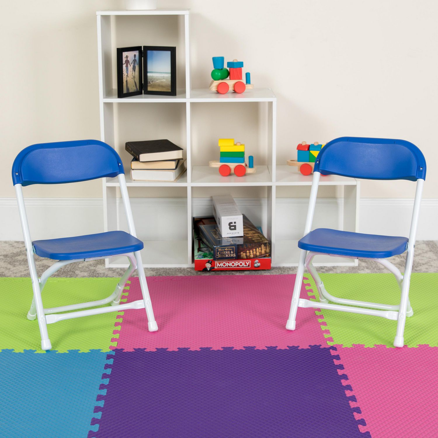 Chaise pliante pour enfant - Bleu