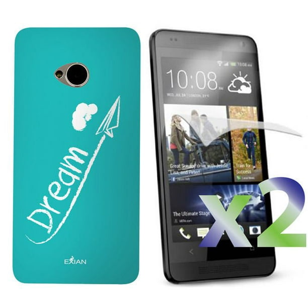 Étui Exian pour HTC One rêve blanc - bleu sarcelle