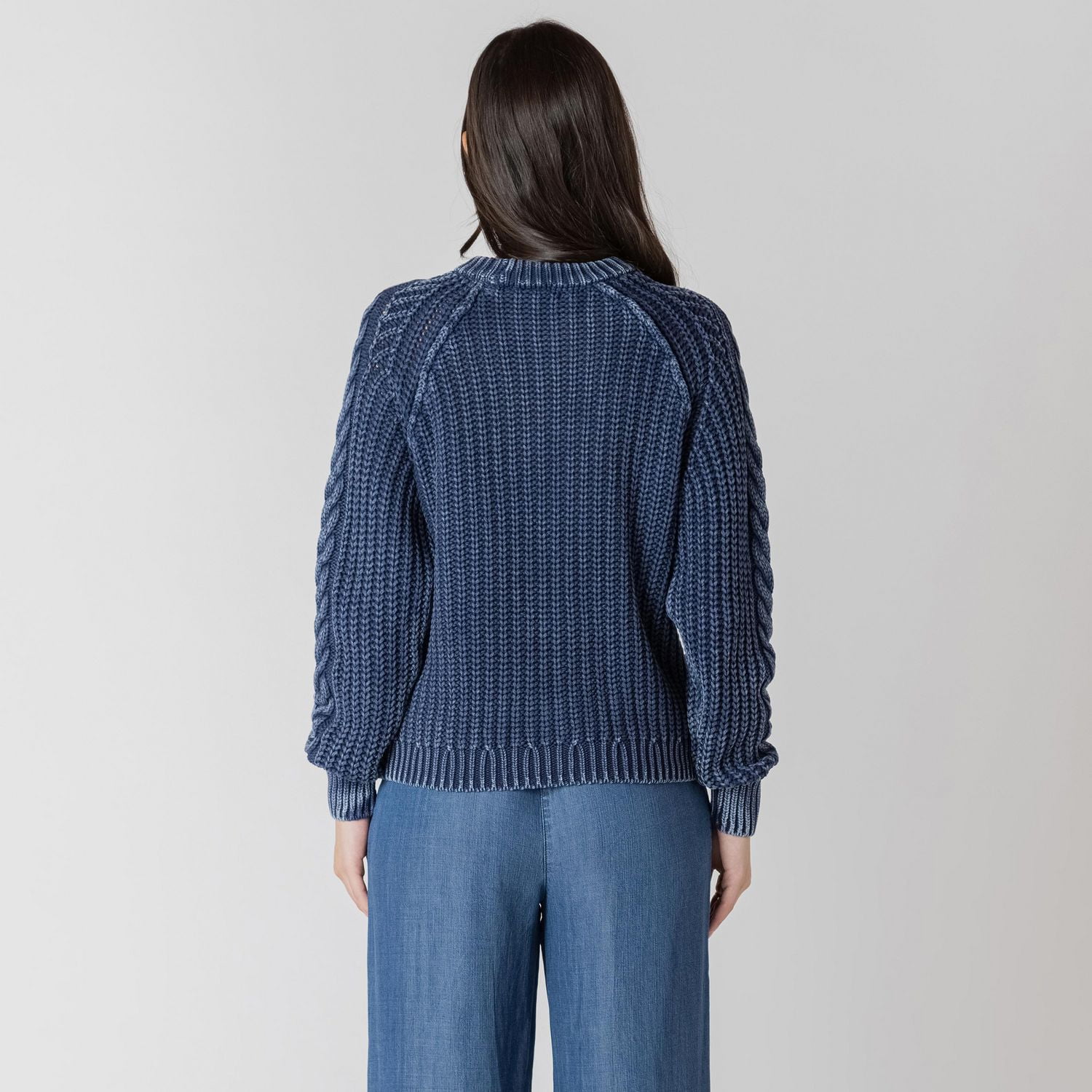 Devoted Pull à manches longues en maille torsadée