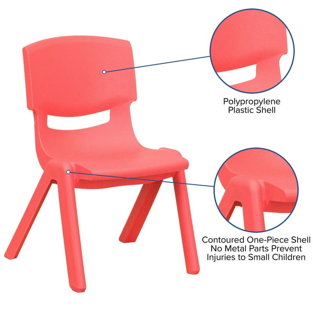 Chaise enfant - Polypropylène - Rouge