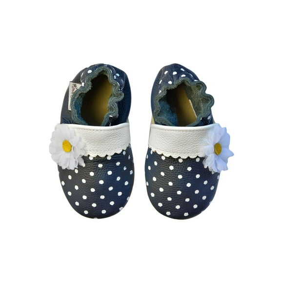 Rose et Chocolat Baby Polka Dot Leather Shoe