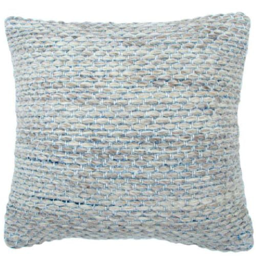 Coussin texturé Océan 18''x18'' - Bleu naturel