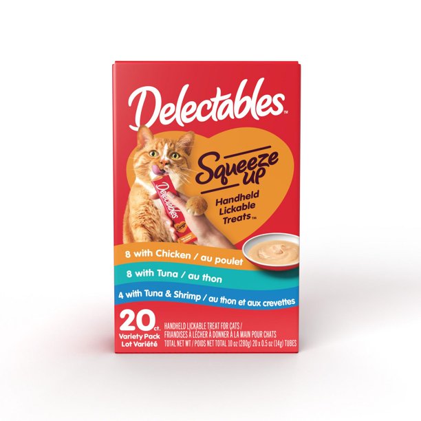 Delectables™ Chicken, Tuna & Shrimp Squeeze Up™ Cat Treats, 20pk Squeeze Up Walmart.ca