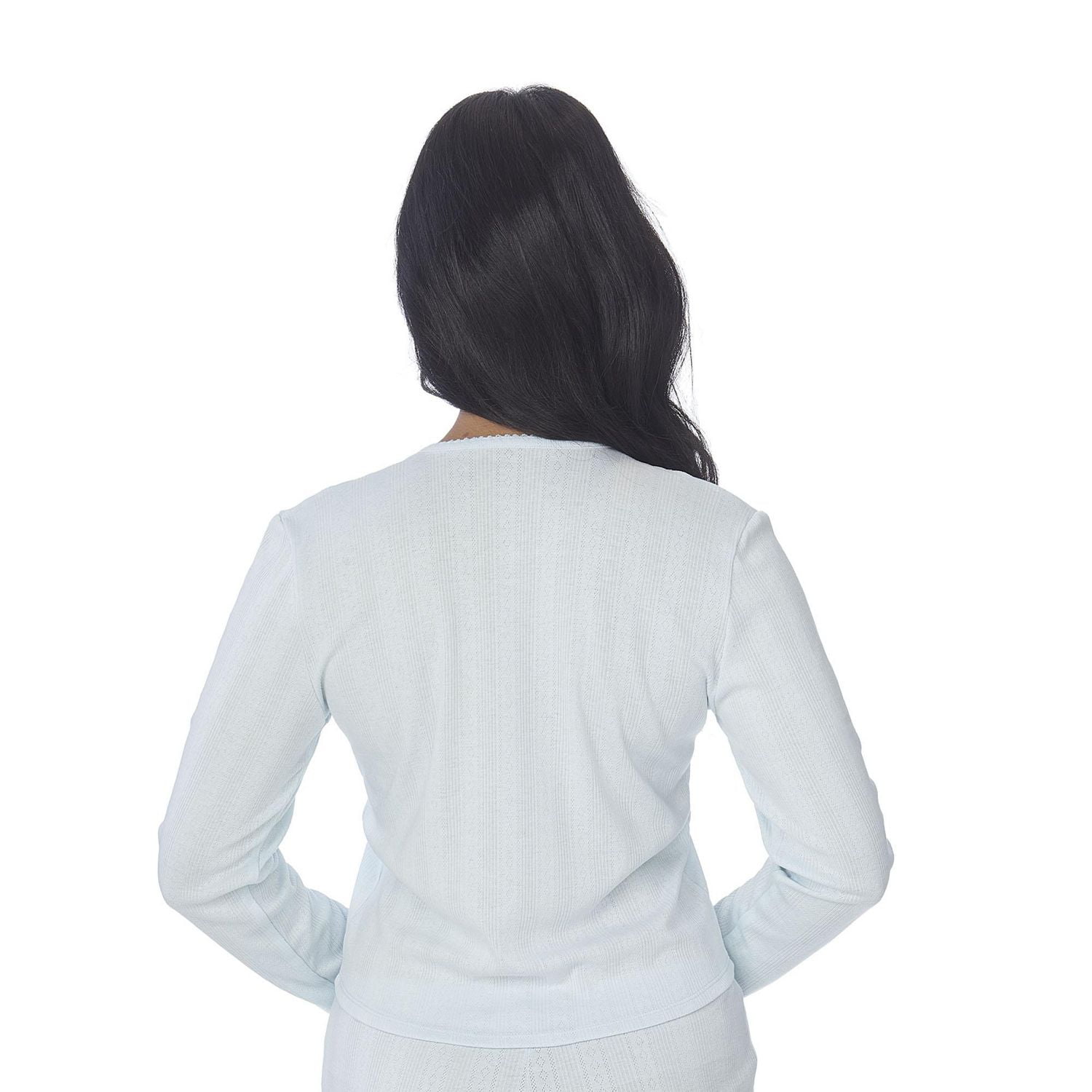 Secret Pointelle Button Cardigan