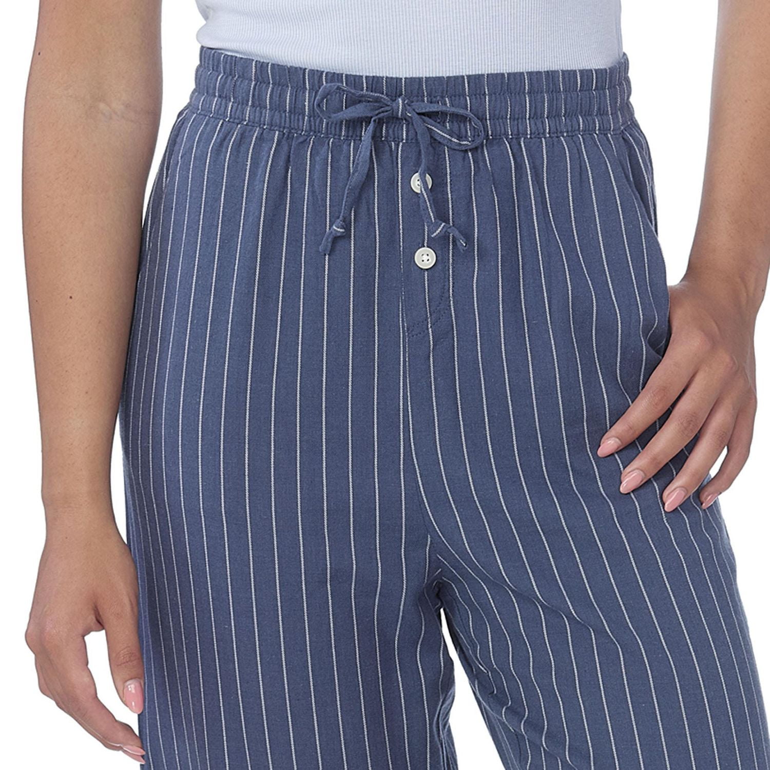 Secret Flannelette Pinstripe Pants - Online exclusive