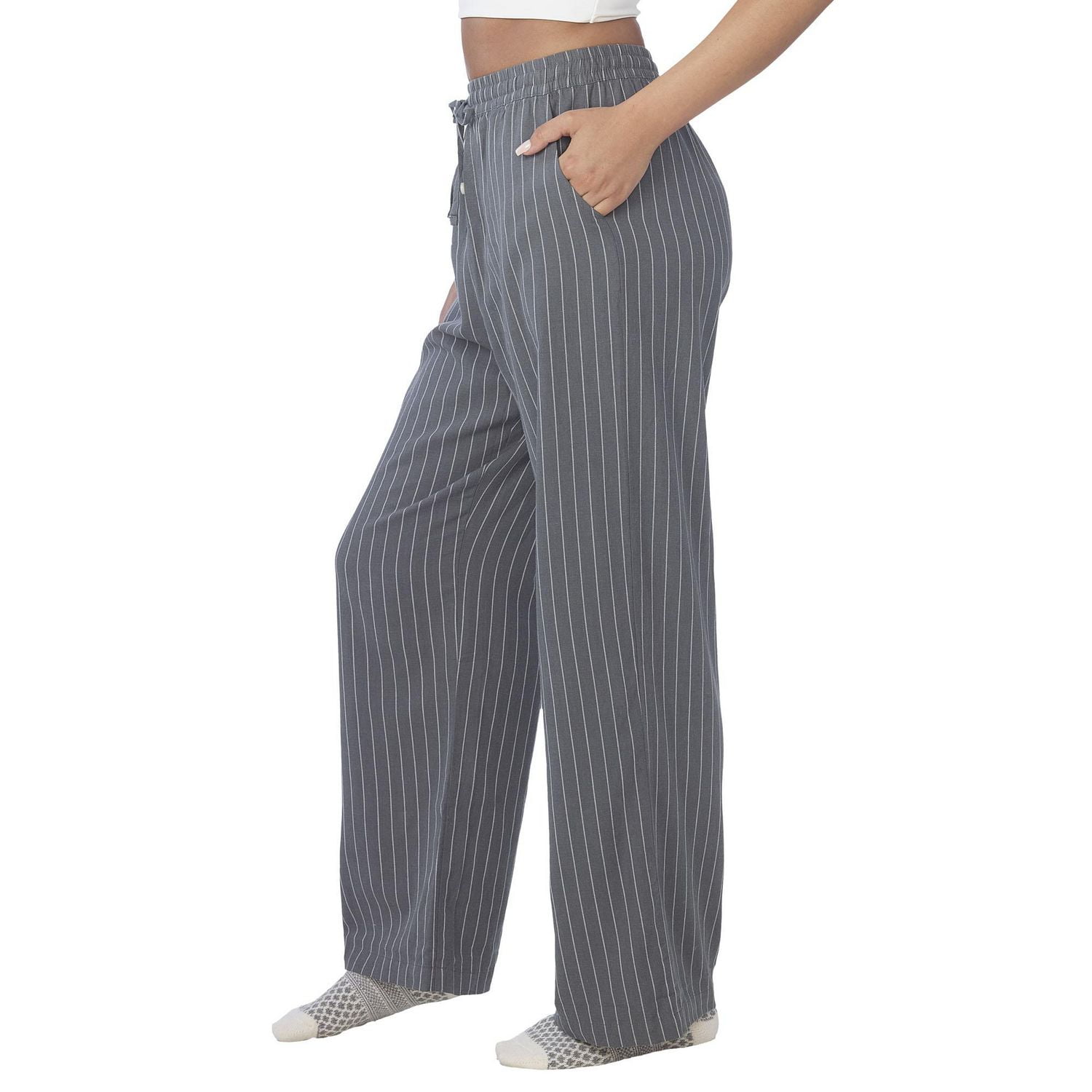 Secret vêtements de nuit pantalon en flanellette à fines rayures