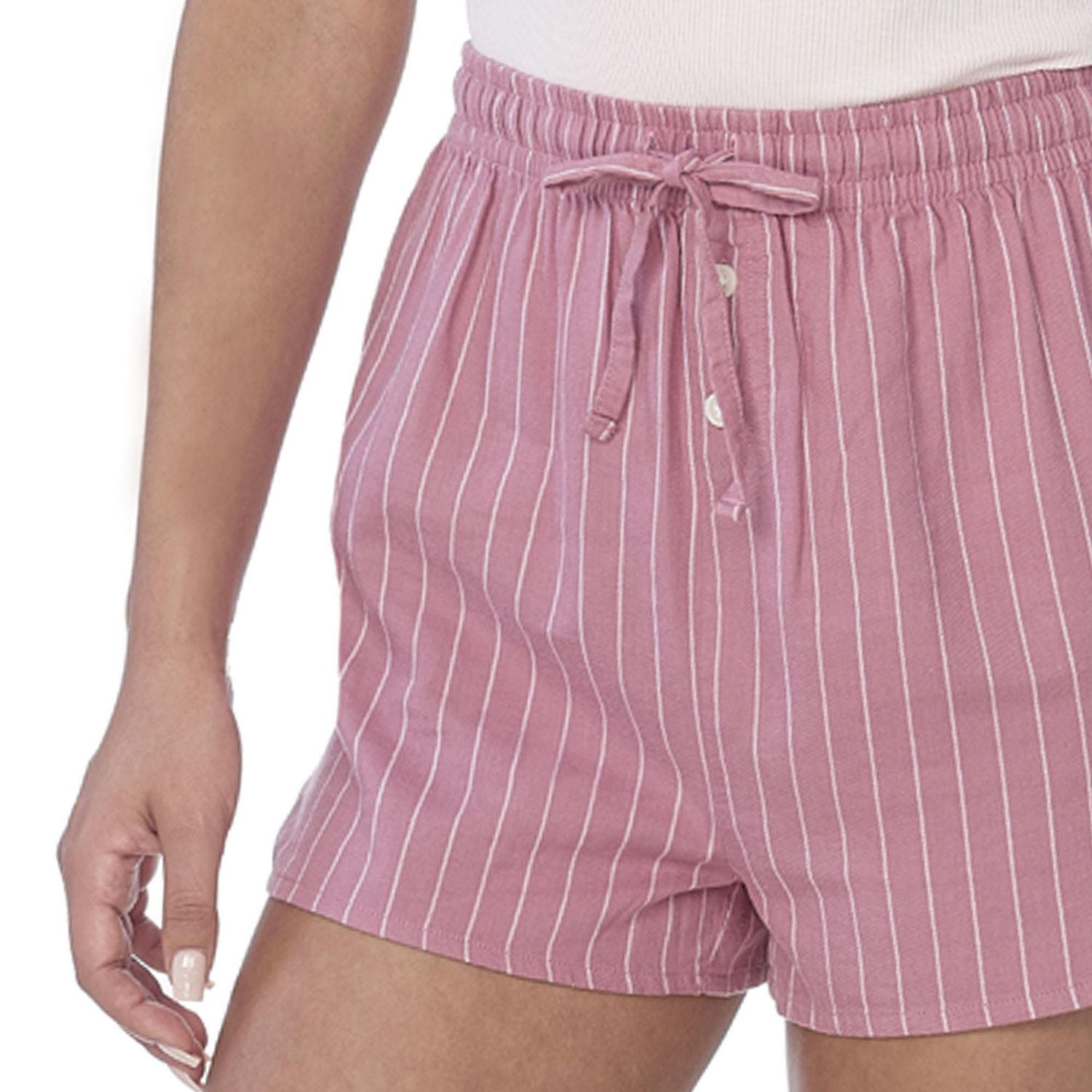 Secret Short en flanellette à fines rayures
