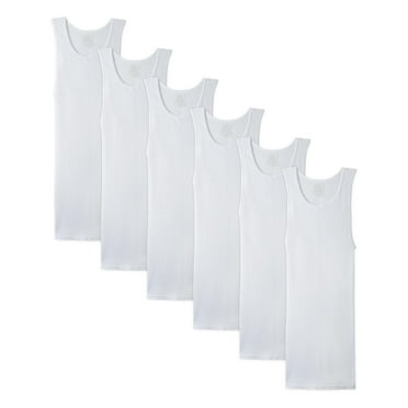 Fruit of the Loom Men's White A-Shirts, 6-Pack