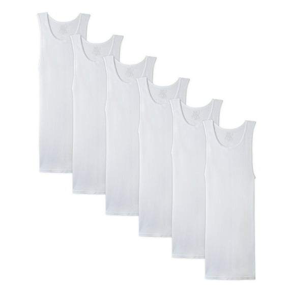 Fruit of the Loom Men's White A-Shirts, 6-Pack