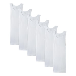 Fruit of the Loom Men's White A-Shirts, 6-Pack