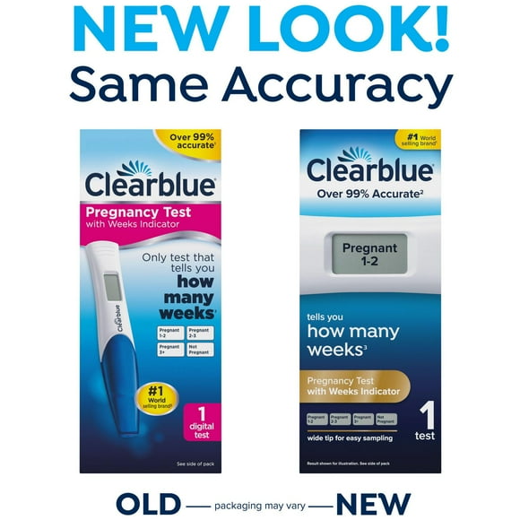 Clearblue Digital Pregnancy Test Kit with Weeks Indicator, Weeks Pregnancy Test, 1 Test