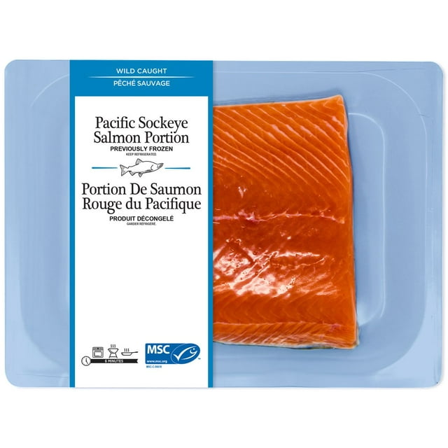Pacific Sockeye Salmon Portion, Sockeye Portion, 0.32 - 0.43 KG