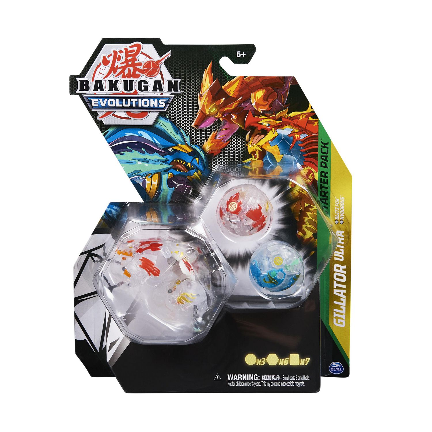 Bakugan Evolutions Starter Pack 3-Pack, Gillator Ultra