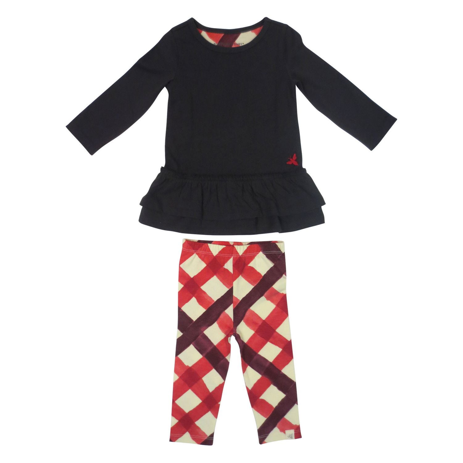 Burt's Bees Burt's Bee Girls Ruffle Skater Dress with Legging Walmart