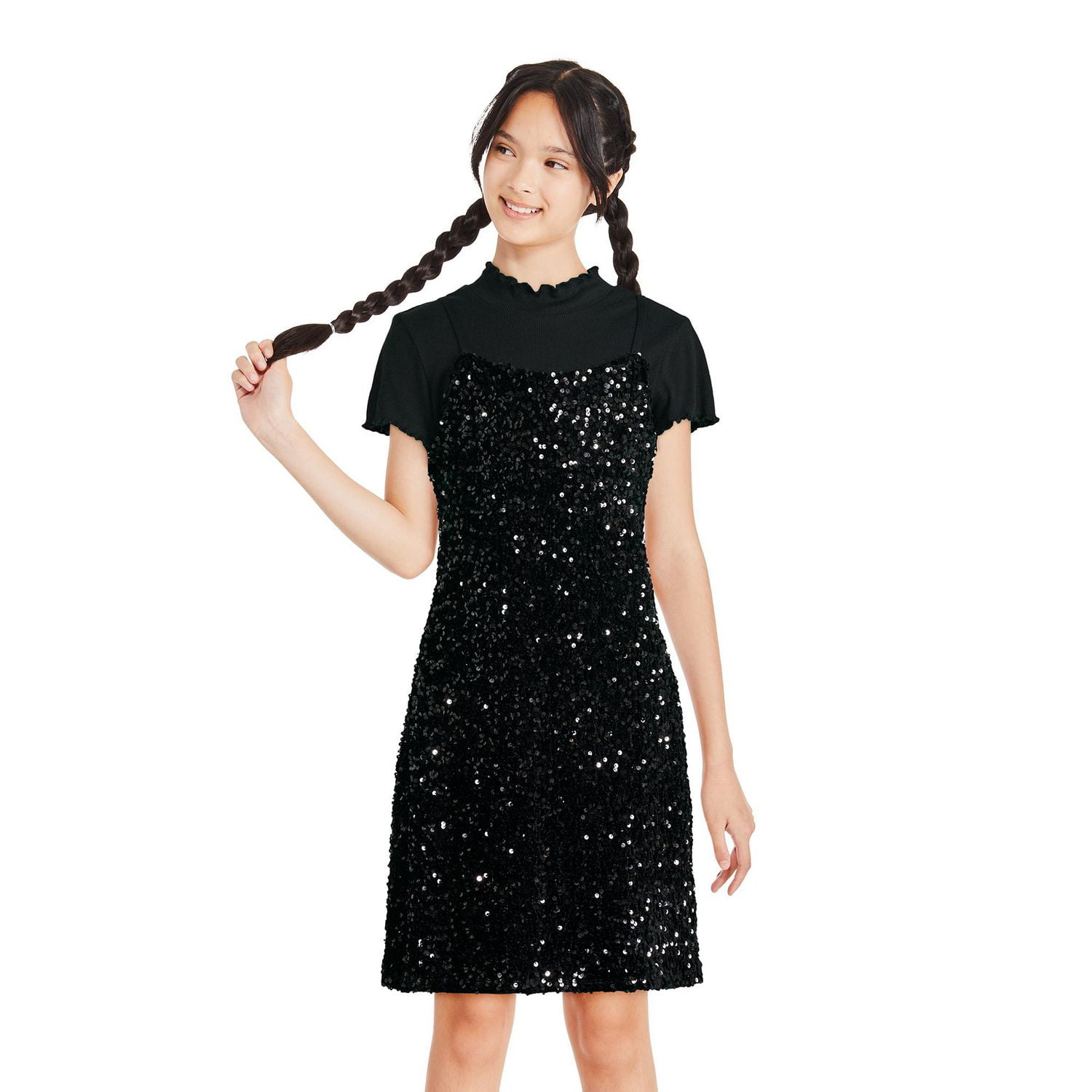 Justice Girls' Sequin Dress 2-Piece Set