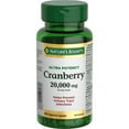 thumbnail image 1 of NATURE'S BOUNTY Cranberry, Ultra Potency, 20,000 mg, Helps Prevent Urinary Tract Infections, Helps Support Immune Function, Vegetarian, Capsules 60.0 g, 1 of 6