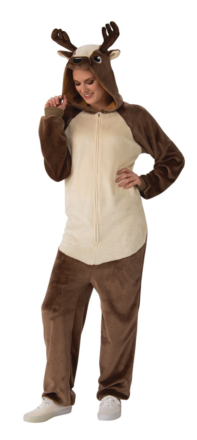 Rubie s Deer Onesie Adult Costume Walmart