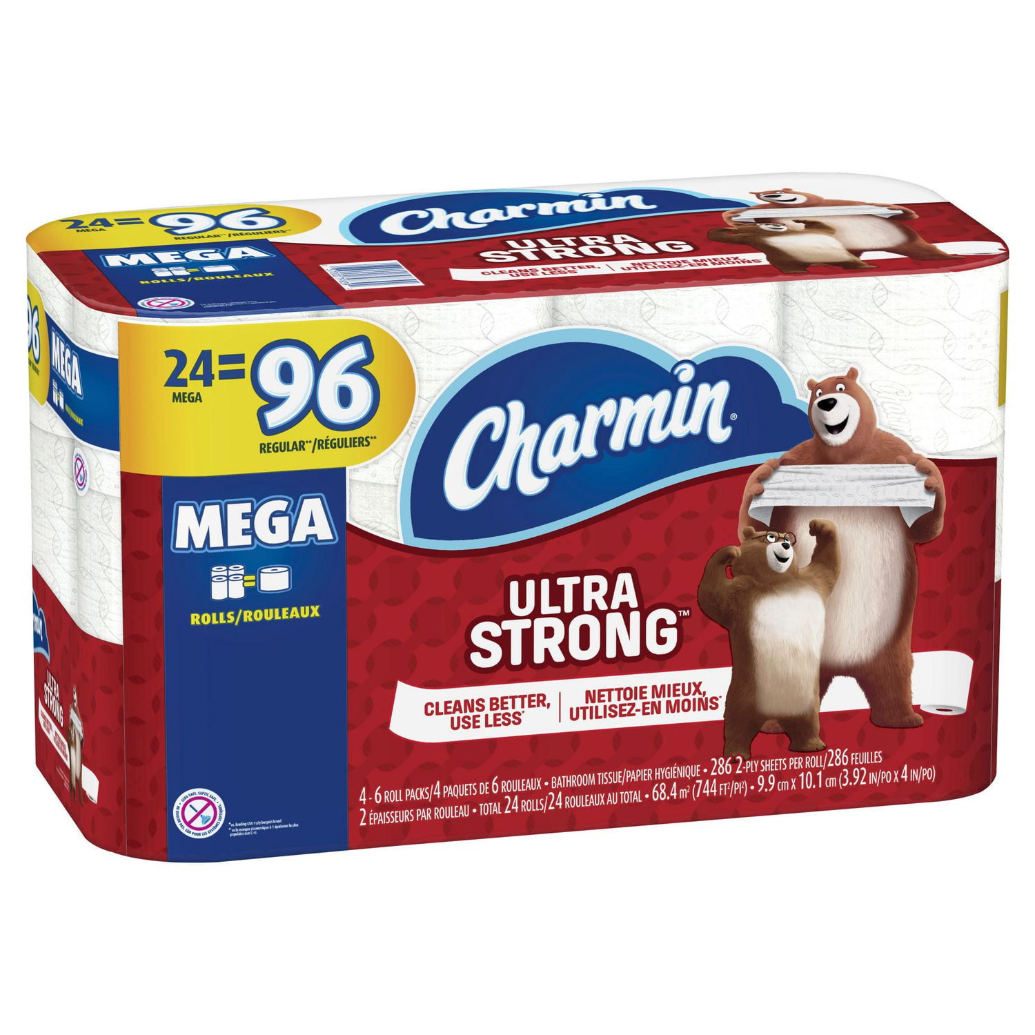 Ultra Strong Bathroom Tissue, 24=96