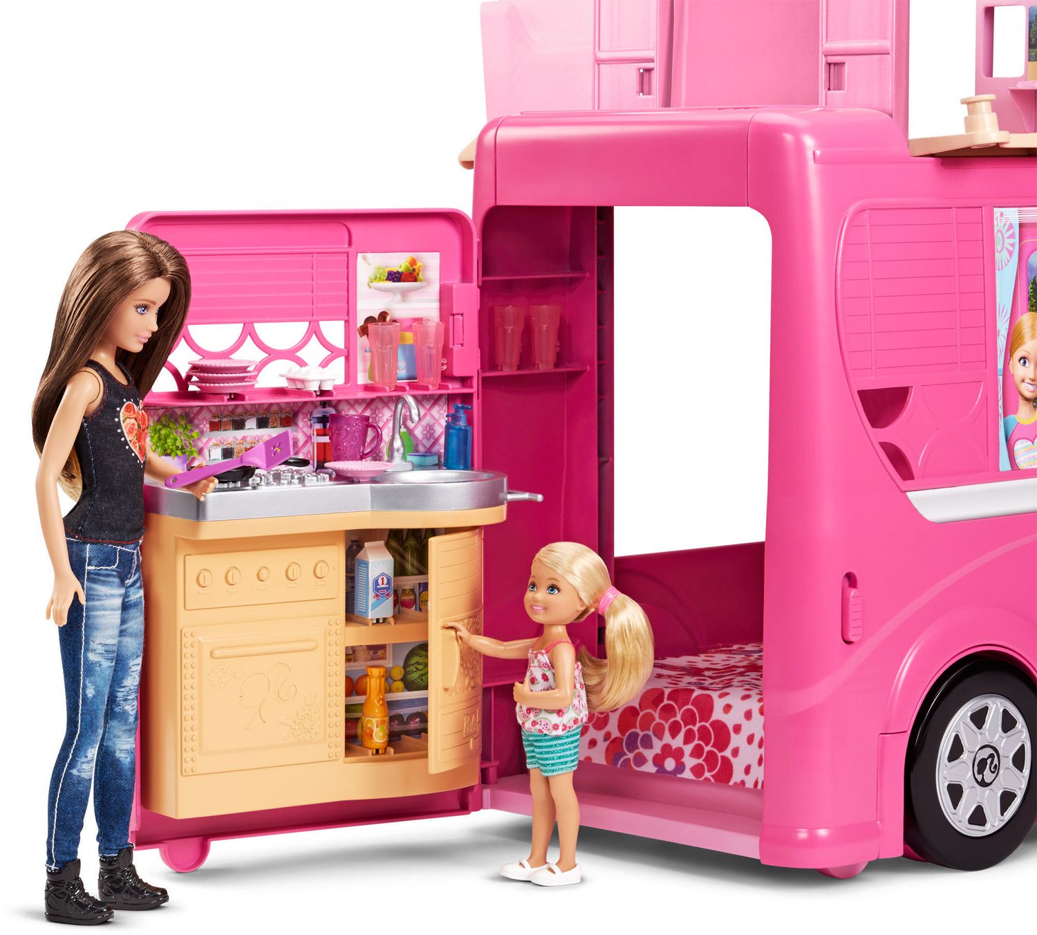 barbie pop out camper van