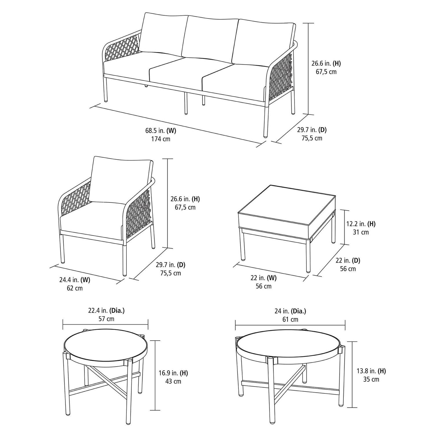 palm breeze conversation set