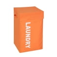 thumbnail image 1 of Honey Can Do Panier à linge imprimé avec couvercle, orange, 1 of 2