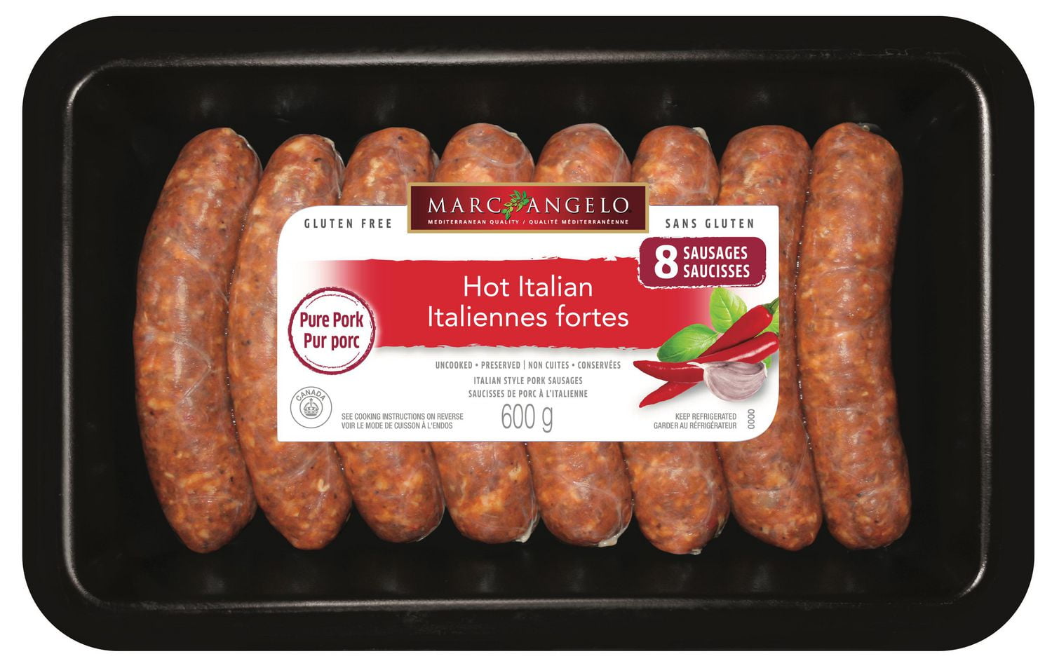Marcangelo Foods Hot Italian Pork Sausages Walmart Canada