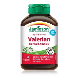 Jamieson Relax et Sleep Valerian Capsules, 200 mg, 60 Nombre
