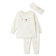 thumbnail image 1 of Ensemble 3 pièces avec haut en peluche Btween pour bébés filles, 1 of 2