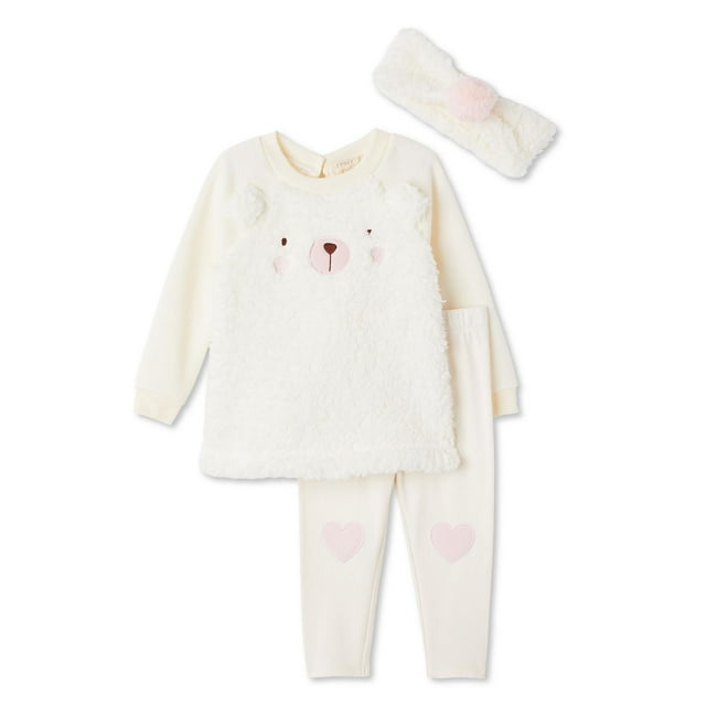 Ensemble 3 pièces avec haut en peluche Btween pour bébés filles