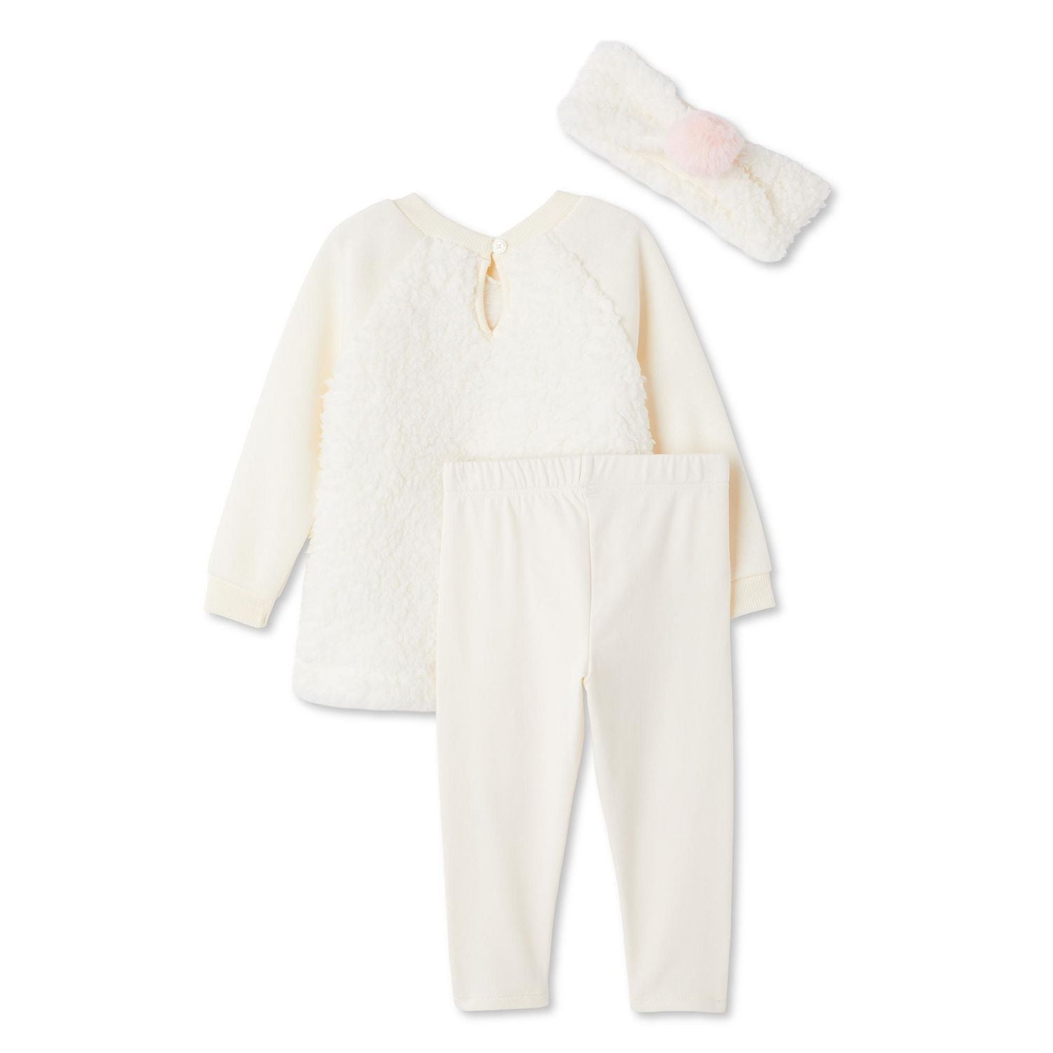 Btween Baby Girls' Plush Top 3-Piece Set