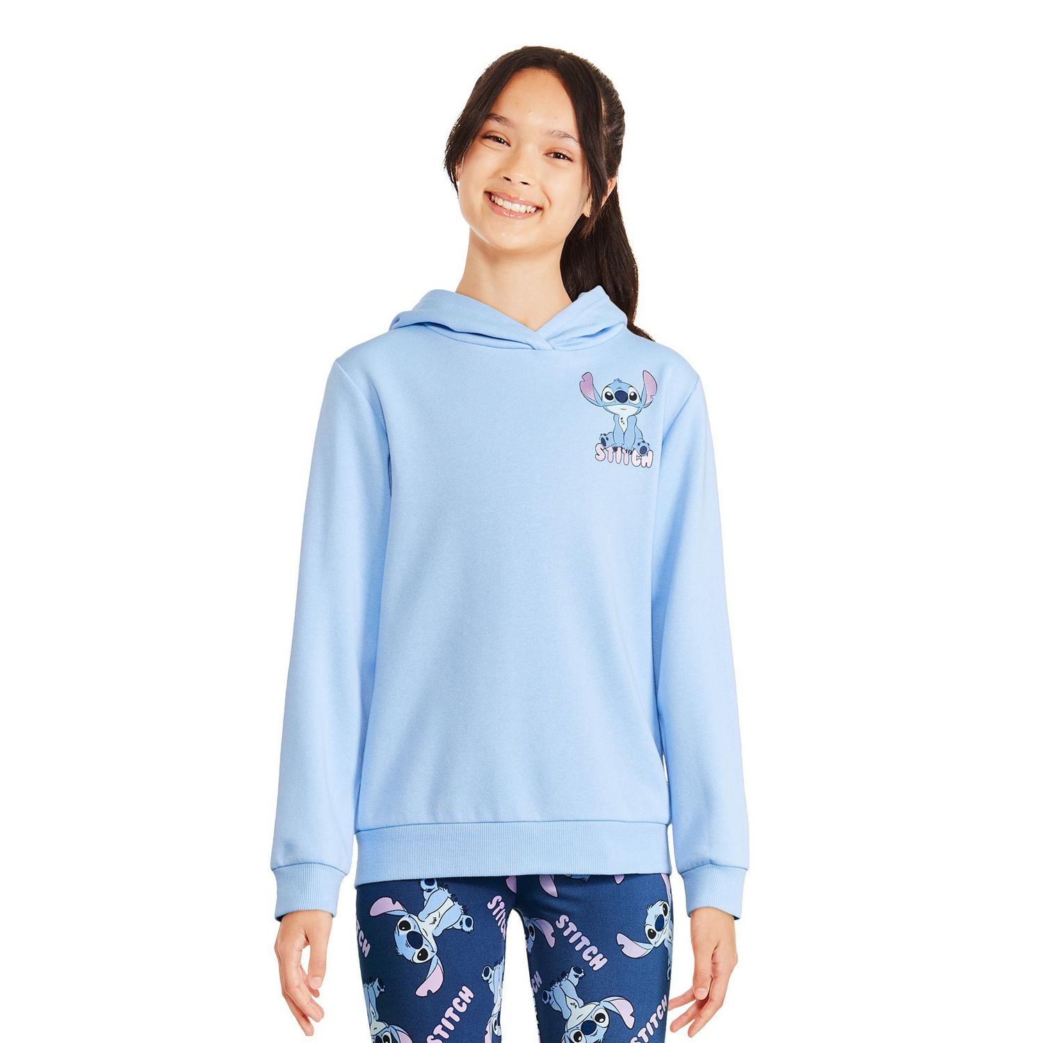 Disney Girls' Stitch Plush Hoodie