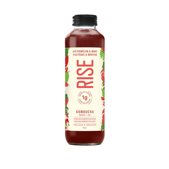 RISE 1g Kombucha Watermelon & Mint, 414mL