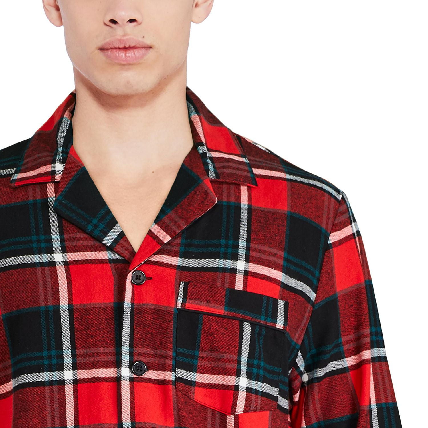 George Men's Notch Collar Pajama 2-Piece Set