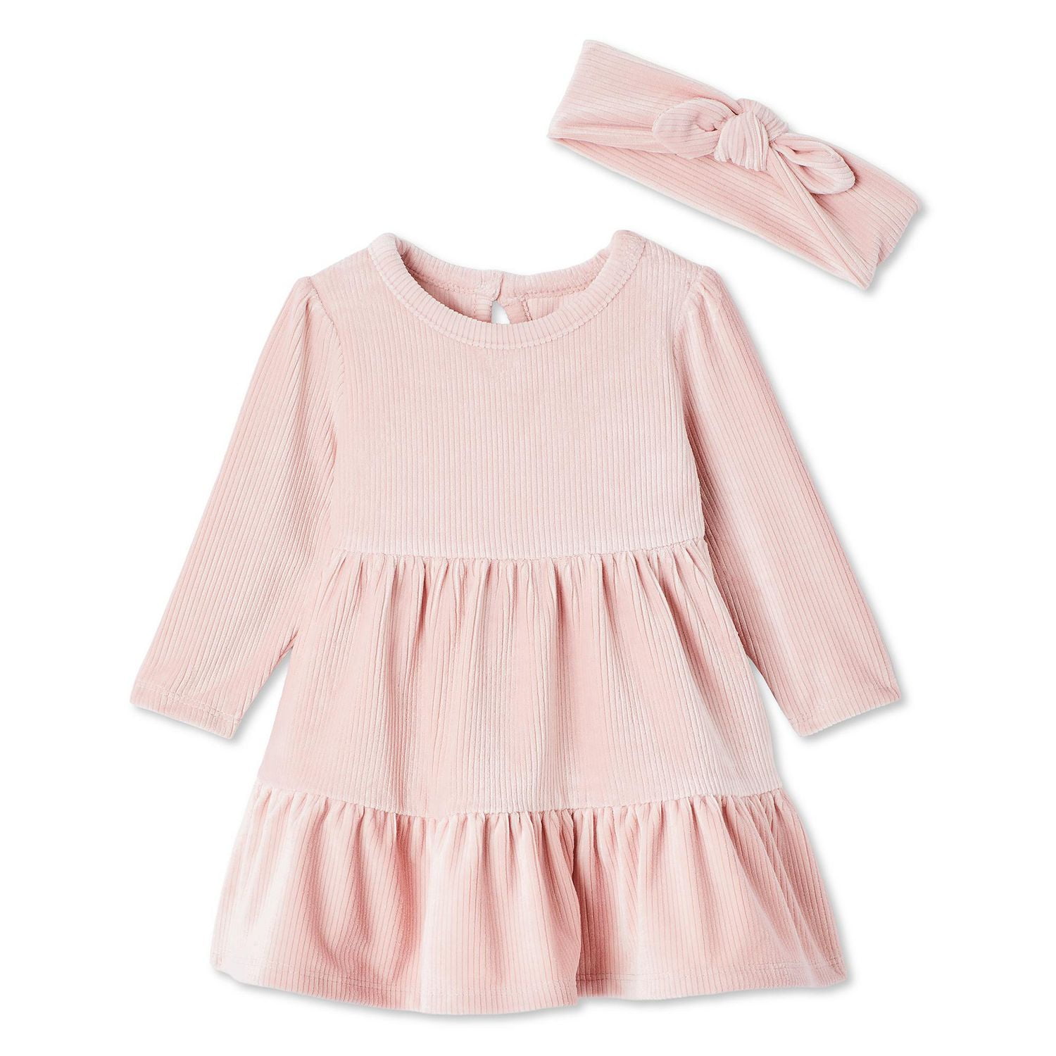 George Baby Girls' Velour Dress 2-Piece Set