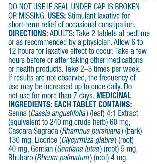 Equate Laxatif à base de plantes formule douce 100 Comprimés