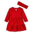 thumbnail image 1 of Ensemble de 2 pièces en velours George pour bébés filles, 1 of 2